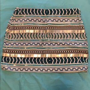 Zara Beaded Mini Skirt